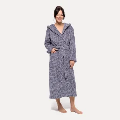 Brooklyn Bademantel mit Kapuze blau(nature/deep sea)