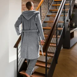 Brooklyn Bademantel mit Kapuze blau(nature/deep sea)