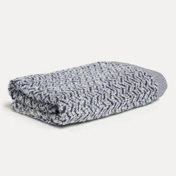 Brooklyn Handtuch 50X100 cm(nature/deep sea)