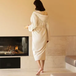 Calm Essence Bademantel mit Kapuze beige(nature)