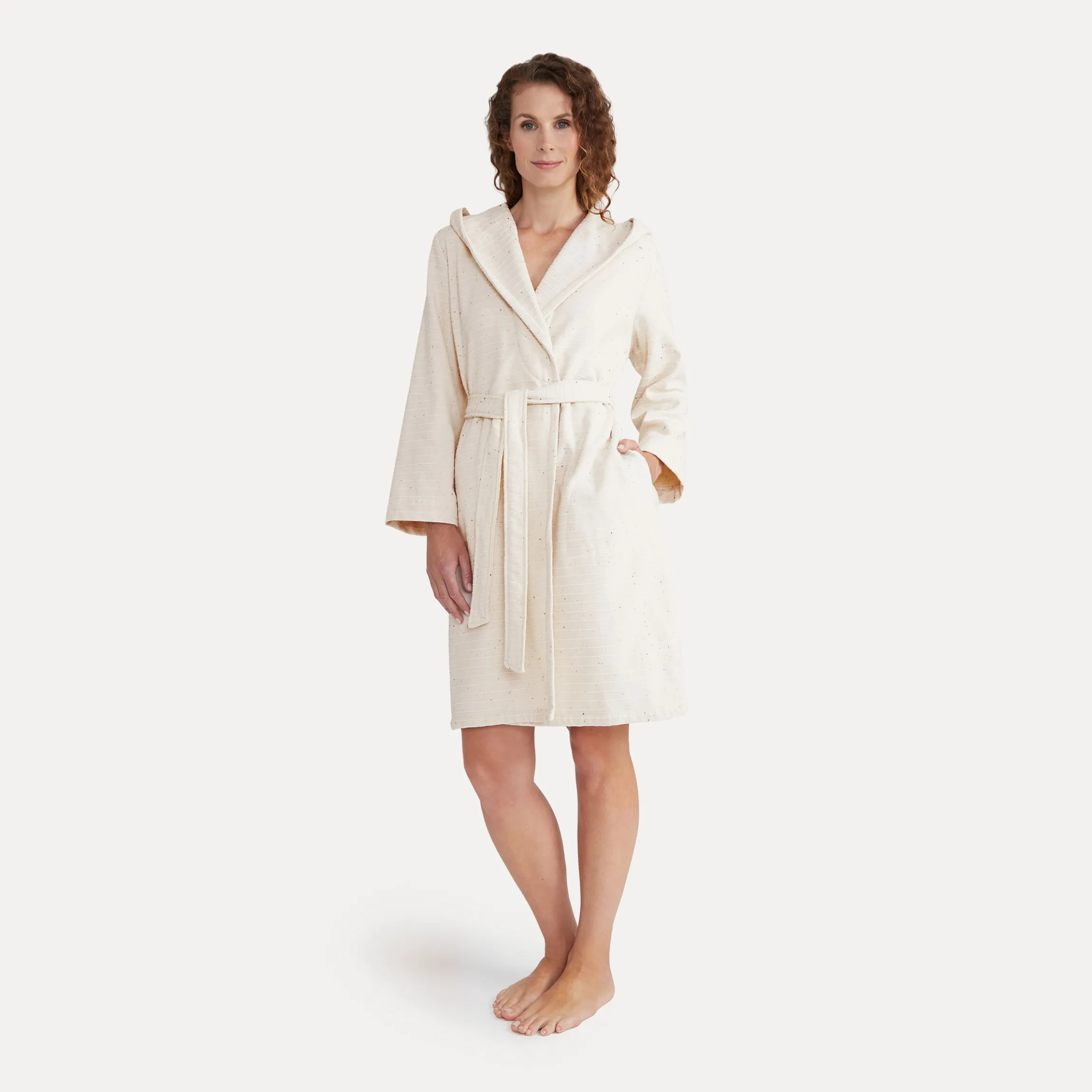 Calm Essence Bademantel mit Kapuze beige(nature)