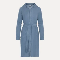 Homewear Bademantel mit Kapuze blau(steel blue)