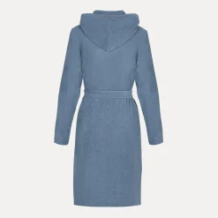 Homewear Bademantel mit Kapuze blau(steel blue)