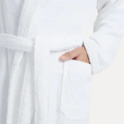 Homewear Schalkragenmantel weiß(snow)