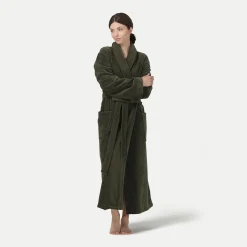 Homewear Schalkragenmantel grün(olive)