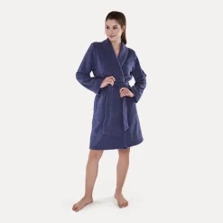 Homewear Schalkragenmantel lila(blueberry)