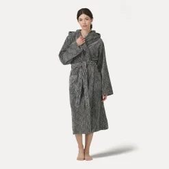 Illusions Bademantel mit Kapuze beige(cashmere/black)