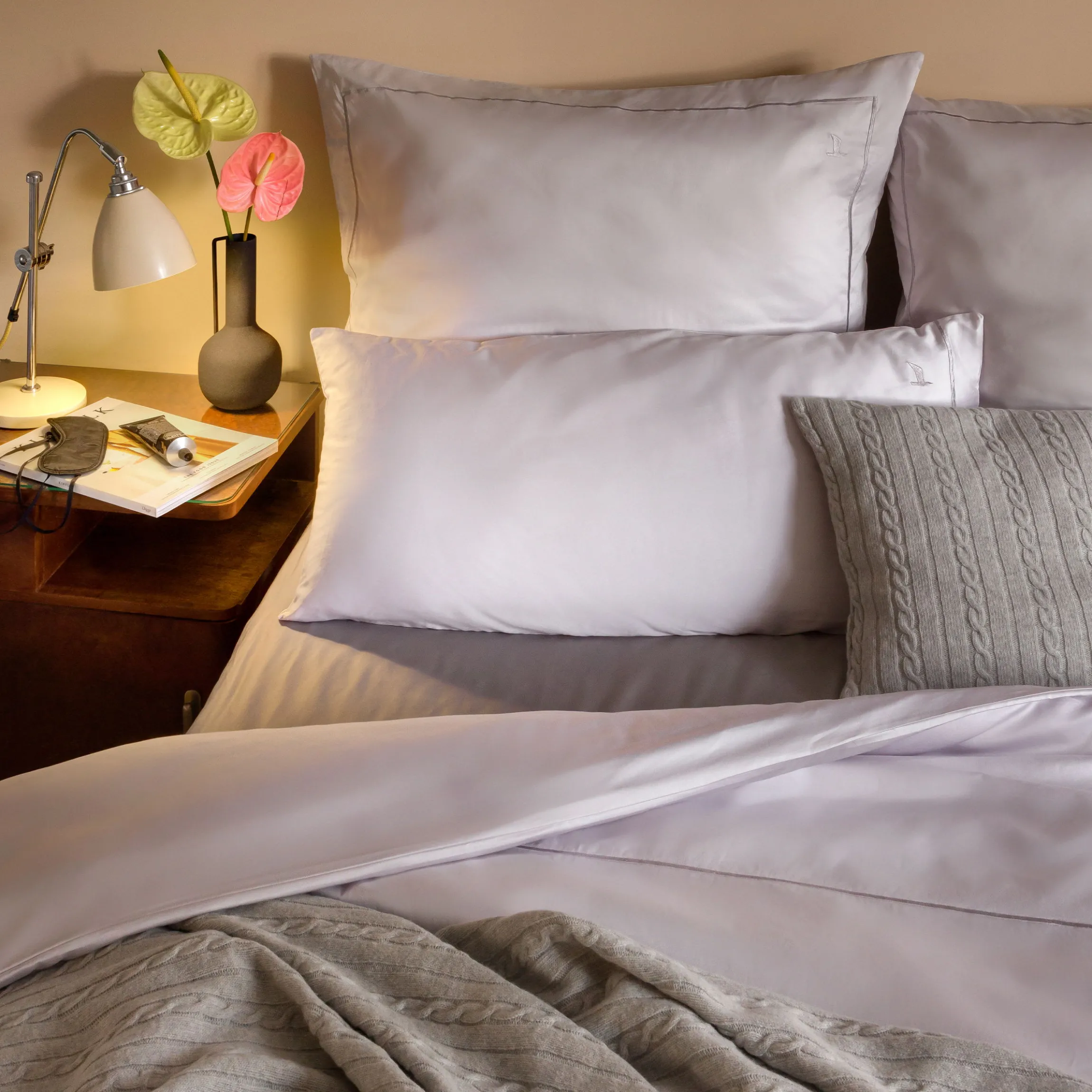 Luxury Bettwäsche 200x200 cm + 2x80x80 cm(champagne)