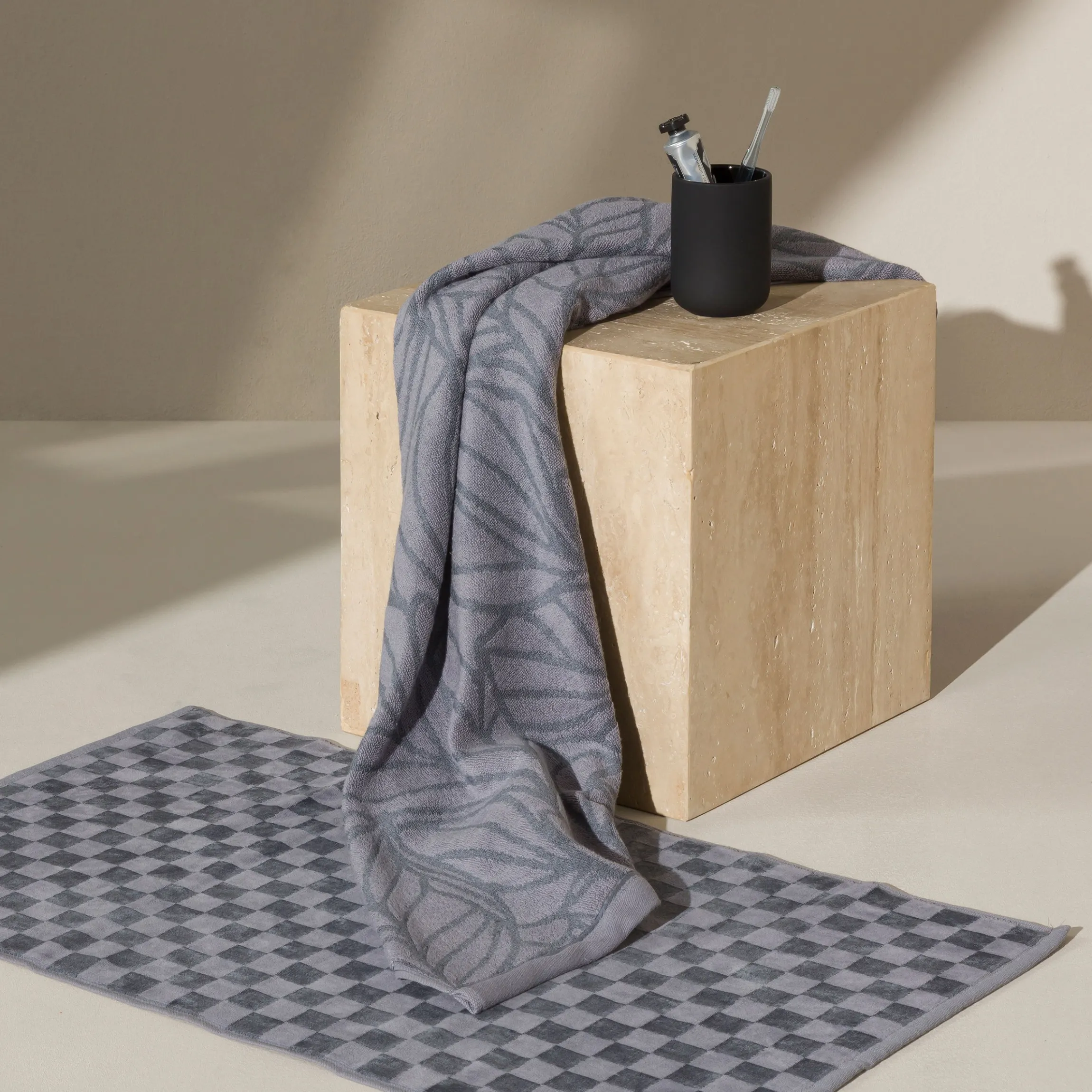 Monochrome Duschvorlage 50X80 cm(stone)