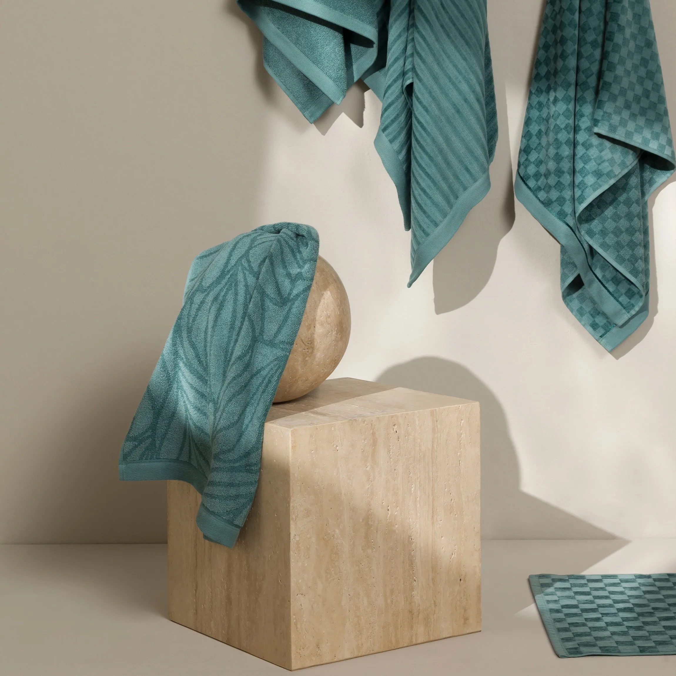 Monochrome Handtuch 50X100 cm(malachite)