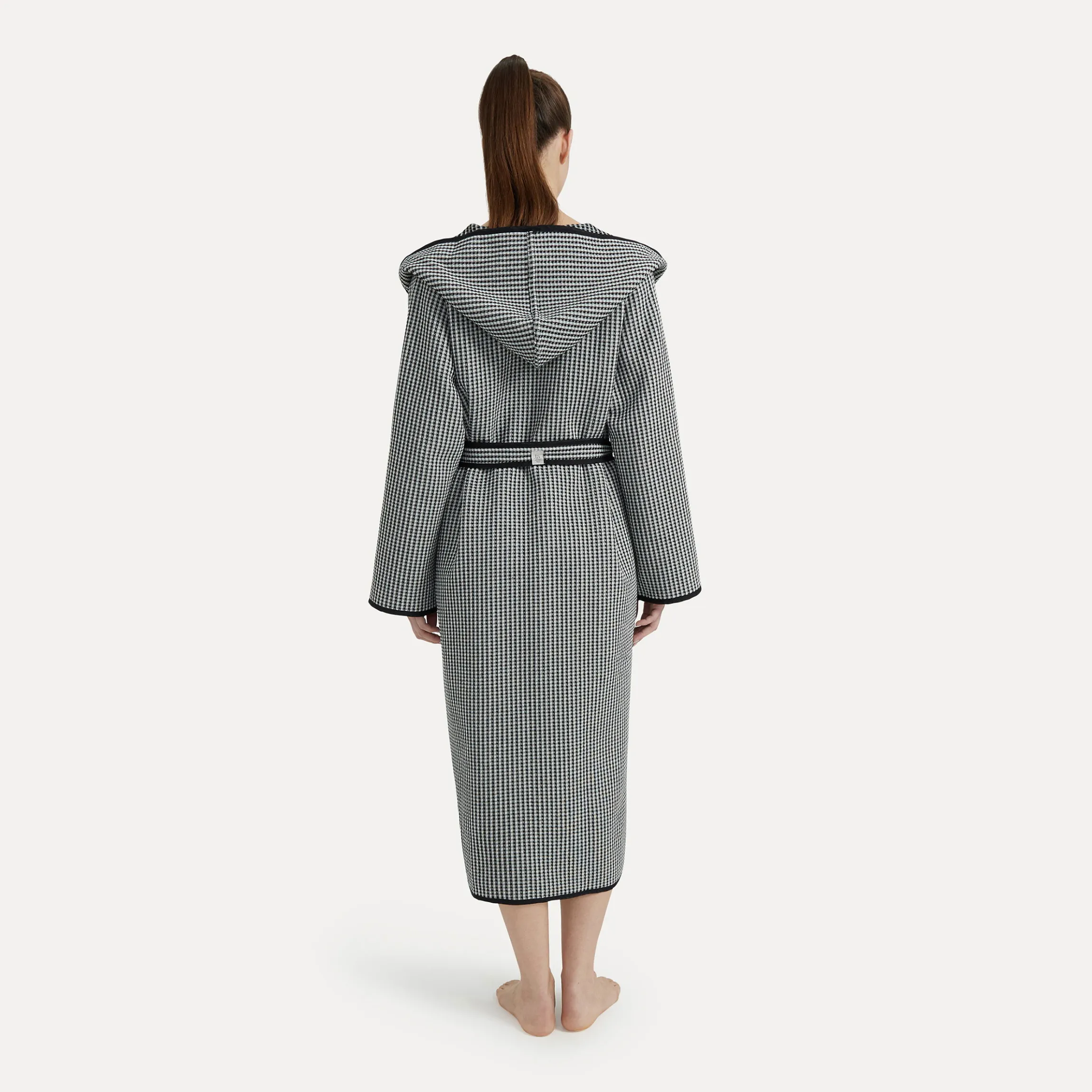 New Heritage Bademantel mit Kapuze grau(black/nature)