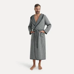 New Heritage Bademantel mit Kapuze grau(black/nature)