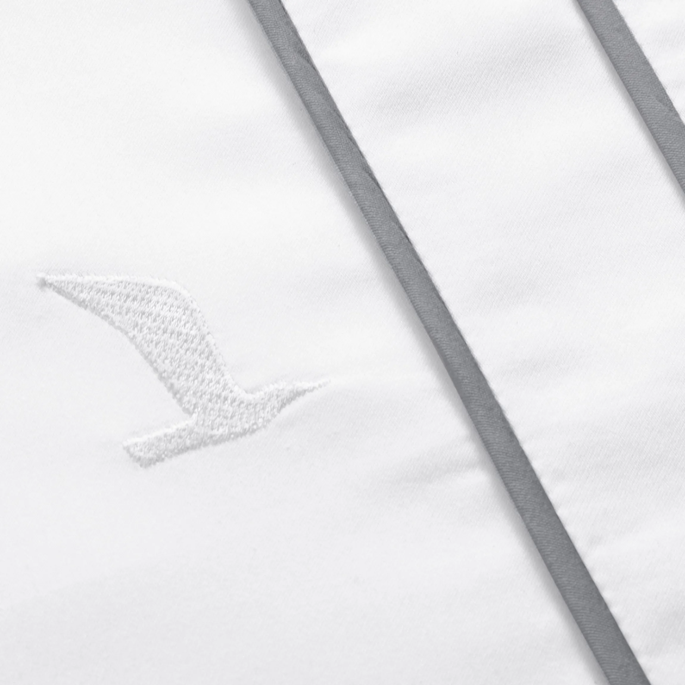 Noblesse Bettwäsche 200x200 cm + 2x80x80 cm(white/grey)