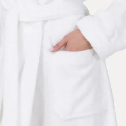 Pure Luxury Schalkragenmantel weiß(snow)