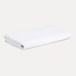 Sauna Saunatuch 70X170 cm(blanc mit braunen Schrägband)