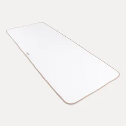 Sauna Saunatuch 70X170 cm(blanc mit braunen Schrägband)