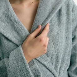 Superwuschel Bademantel mit Kapuze grün(tea)