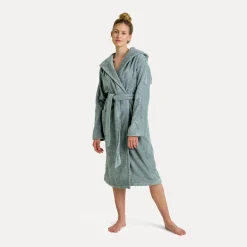 Superwuschel Bademantel mit Kapuze grün(tea)