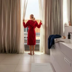 Superwuschel Bademantel mit Kapuze blau(cornflower)