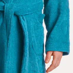 Superwuschel Bademantel mit Kapuze türkis(lagoon)