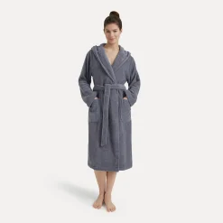 Superwuschel Bademantel mit Kapuze grau(stone)