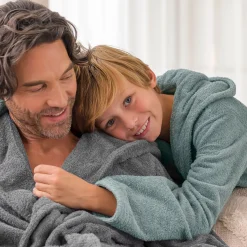 Superwuschel Bademantel mit Kapuze grün(tea)