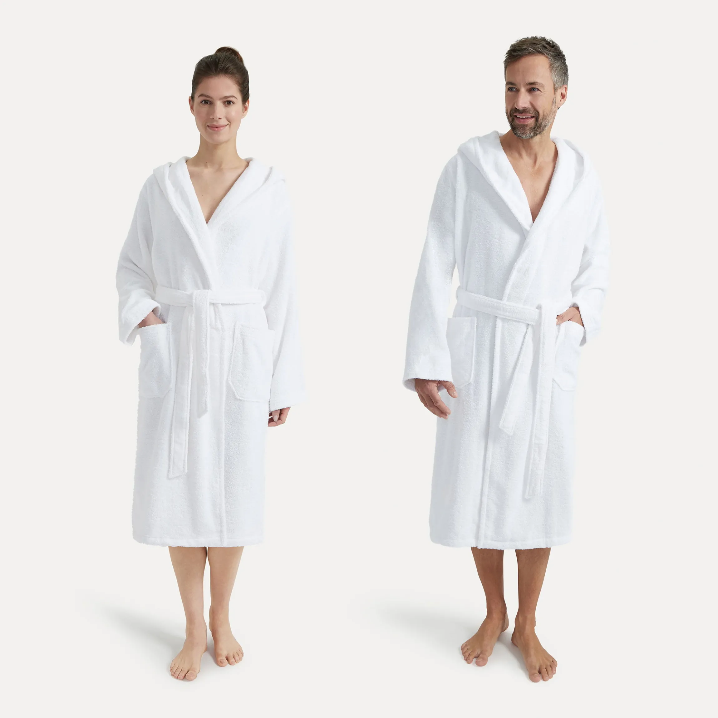 Superwuschel Bademantel mit Kapuze weiß(snow)