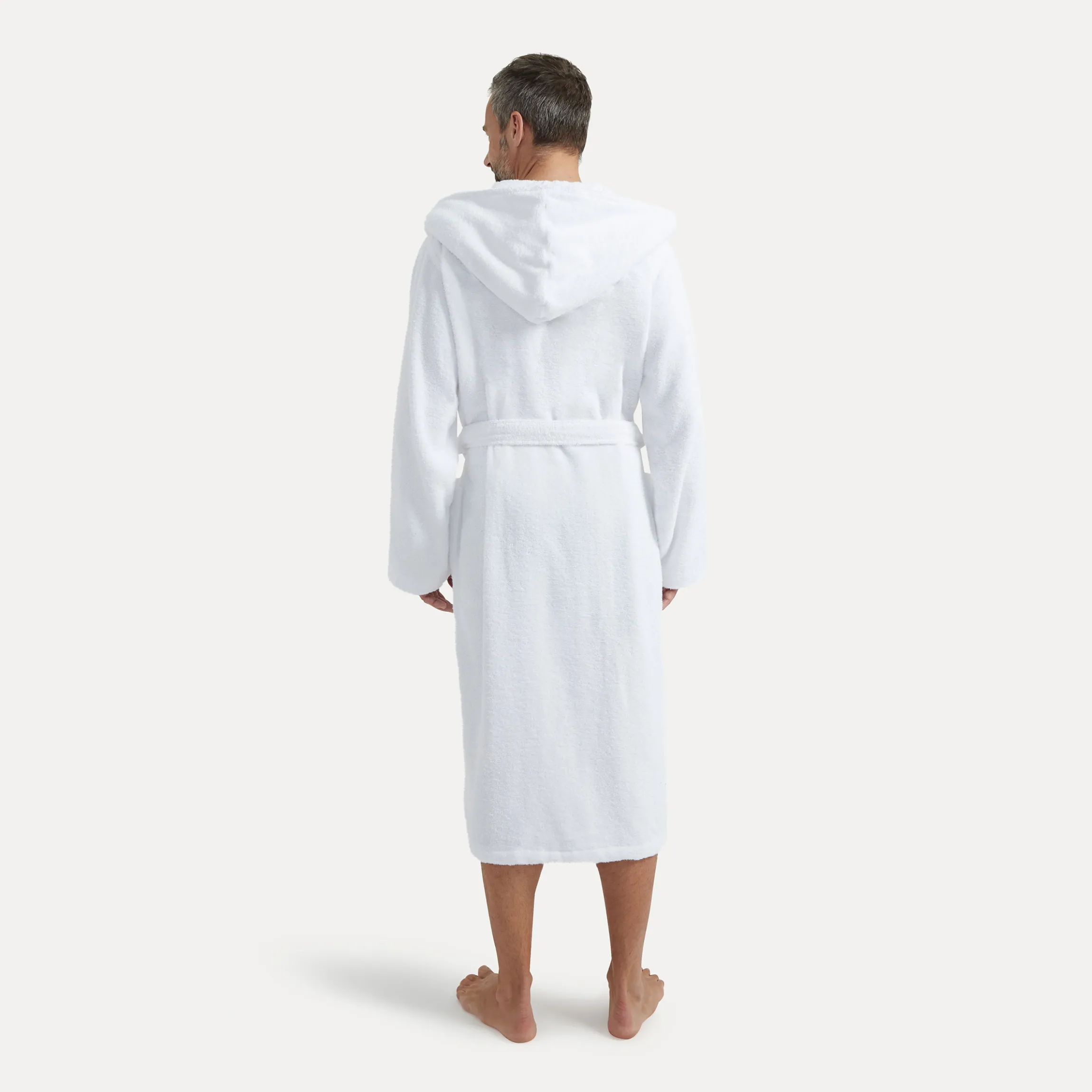 Superwuschel Bademantel mit Kapuze weiß(snow)