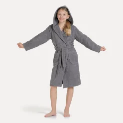 Superwuschel Bademantel mit Kapuze grau(stone)