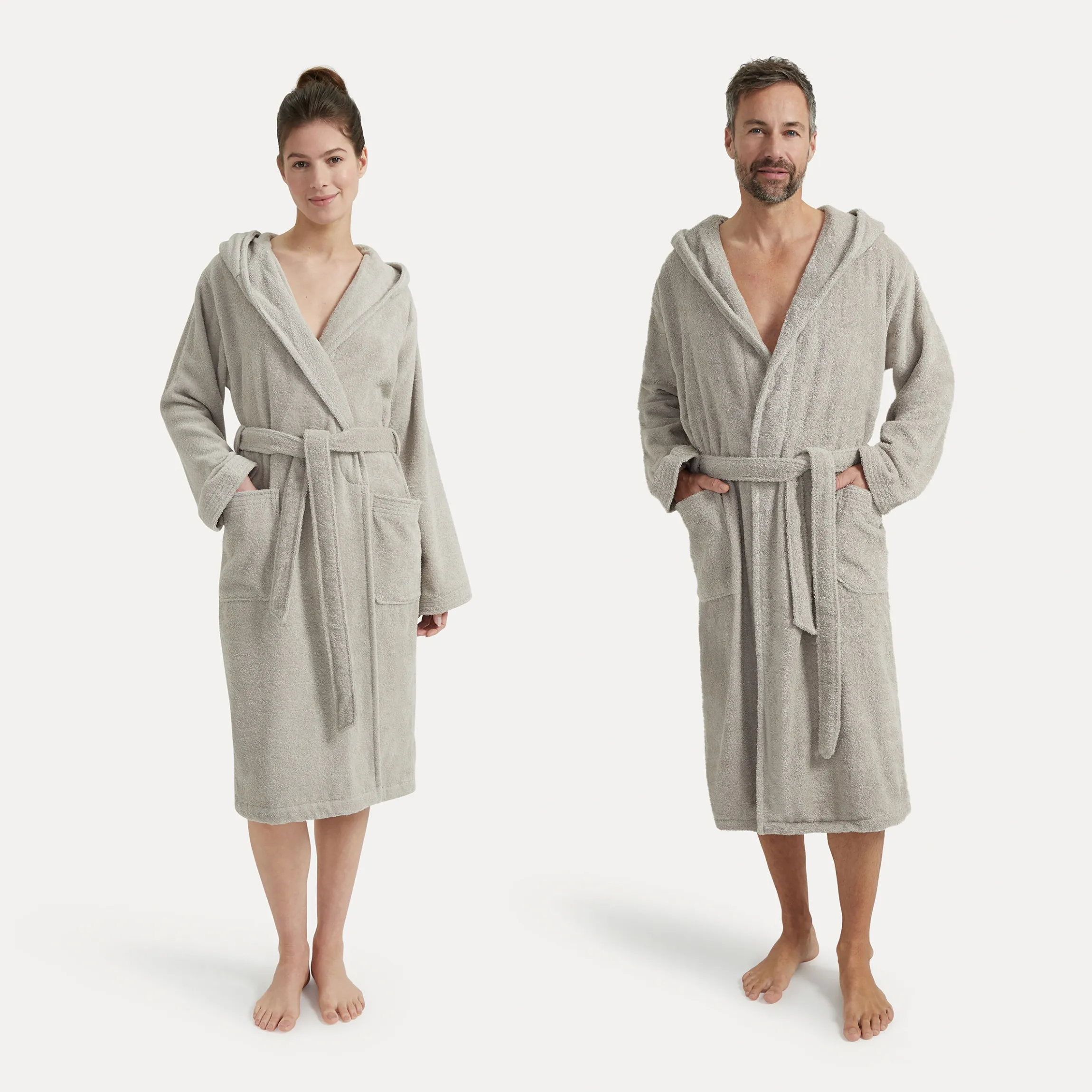 Superwuschel Bademantel mit Kapuze beige(cashmere)