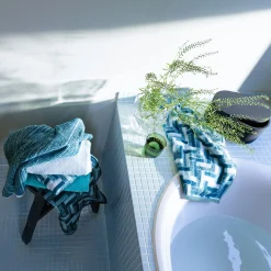 Tide Handtuch 50X100 cm(deep lake/turquoise)