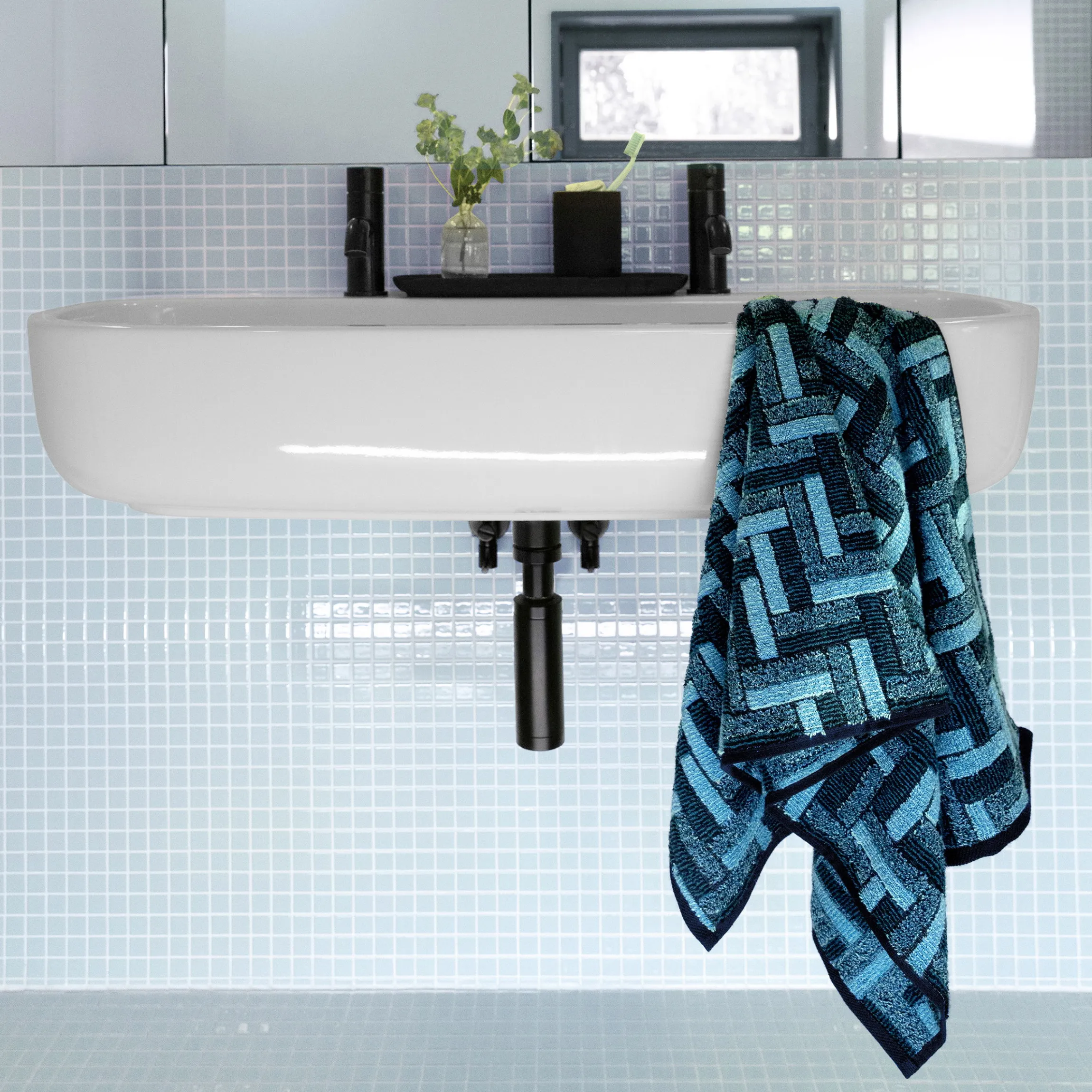 Tide Handtuch 50X100 cm(lagoon/aqua)