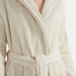 Wellness Bademantel mit Kapuze beige(nature)