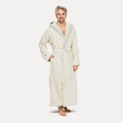 Wellness Bademantel mit Kapuze beige(nature)