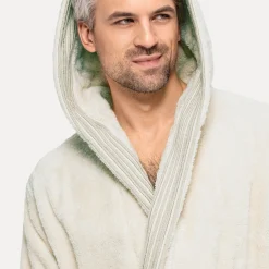 Wellness Bademantel mit Kapuze beige(nature)